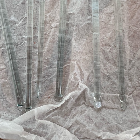 Vintage Barware Snowman Blown Glass Swizzle Sticks Cocktail Party - Picture 5 of 5